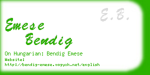 emese bendig business card